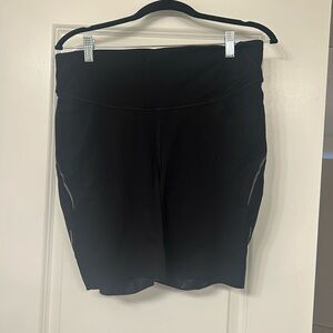 Black Lululemon biker shorts, size 14